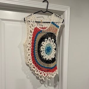 Ladies Crochet Patterned Tank Top by Shoreline! Size L/XL!